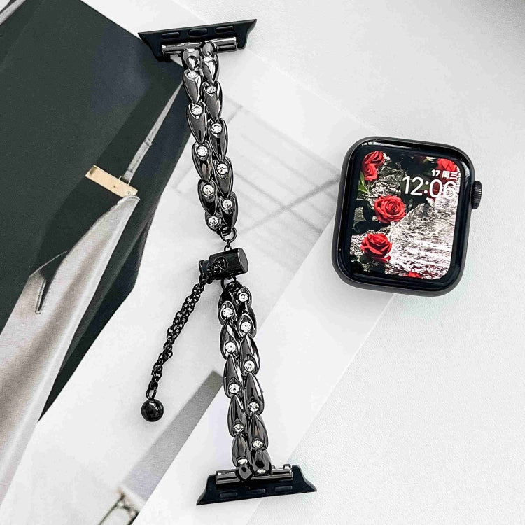 Rhinestone Peacock Metal Bracelet Watch Band, For Apple Watch SE 2023 44mm, For Apple Watch SE 2023 40mm, For Apple Watch Ultra 2 49mm, For Apple Watch Series 9 45mm, For Apple Watch Series 9 41mm, For Apple Watch Ultra 49mm