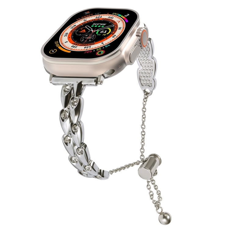 Rhinestone Peacock Metal Bracelet Watch Band