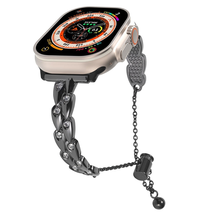 Rhinestone Peacock Metal Bracelet Watch Band