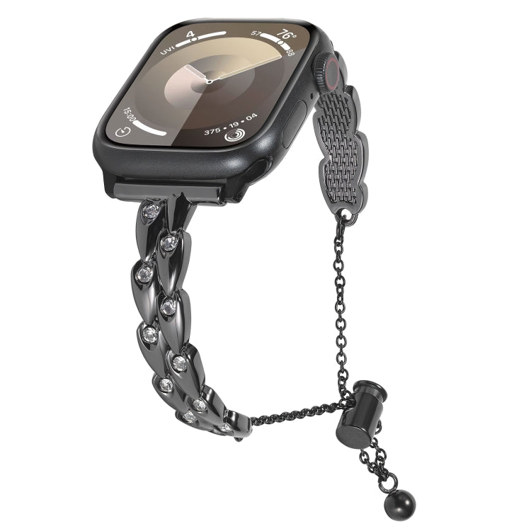 Rhinestone Peacock Metal Bracelet Watch Band