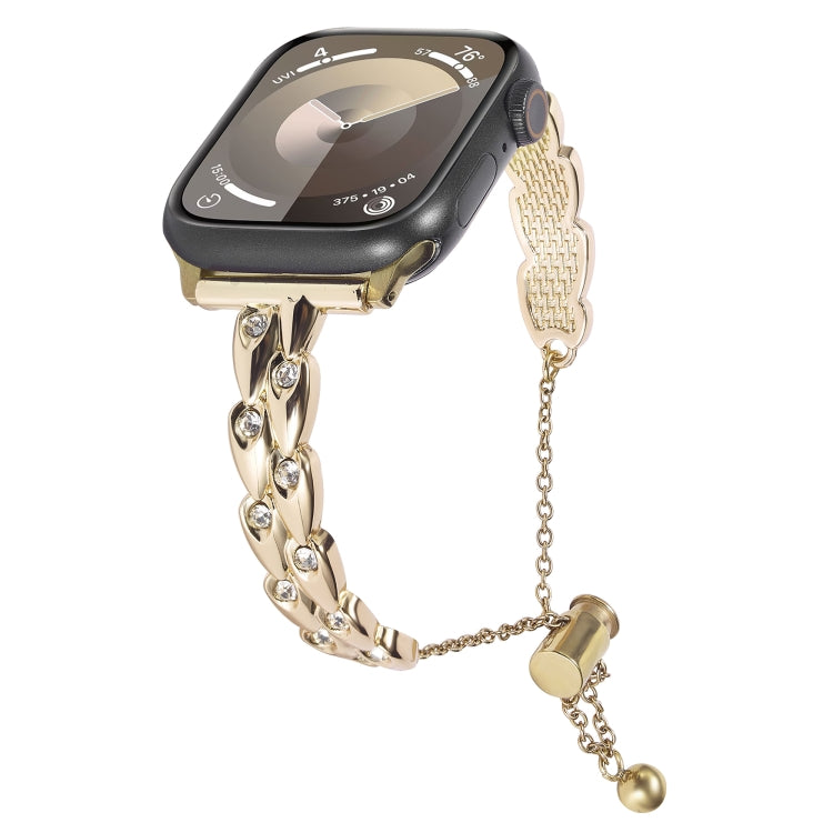 Rhinestone Peacock Metal Bracelet Watch Band