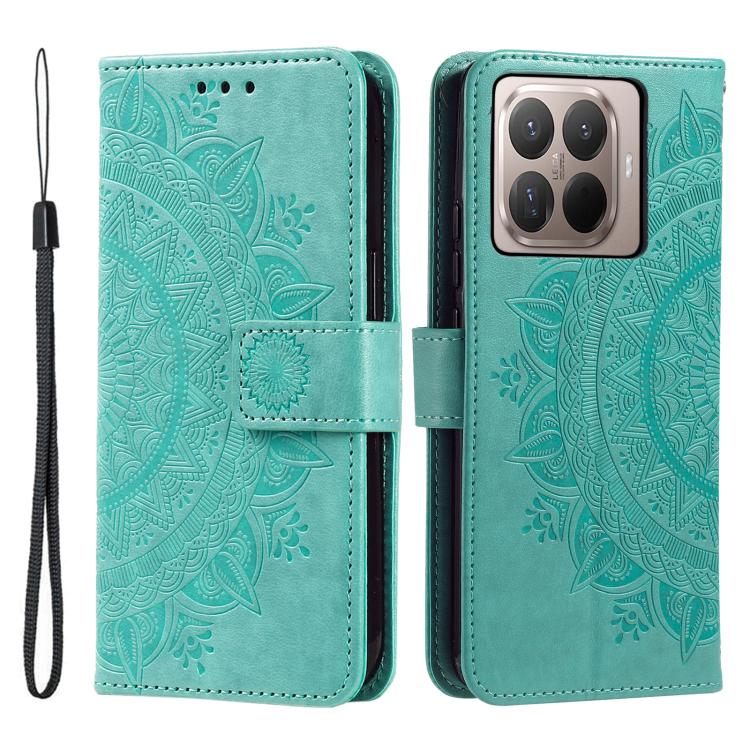Totem Flower Embossed Leather Phone Case with Lanyard, For Xiaomi 15T Pro, For Xiaomi 15T, For Xiaomi 15 Pro