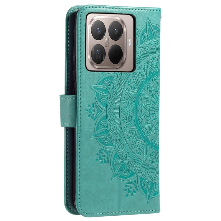 Totem Flower Embossed Leather Phone Case with Lanyard, For Xiaomi 15T Pro, For Xiaomi 15T, For Xiaomi 15 Pro