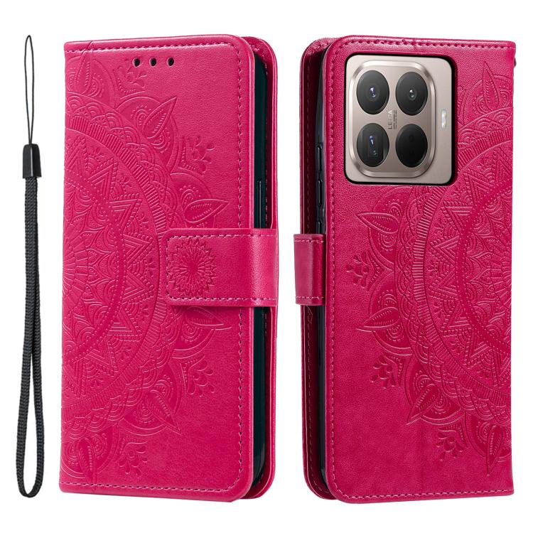 Totem Flower Embossed Leather Phone Case with Lanyard, For Xiaomi 15T Pro, For Xiaomi 15T, For Xiaomi 15 Pro