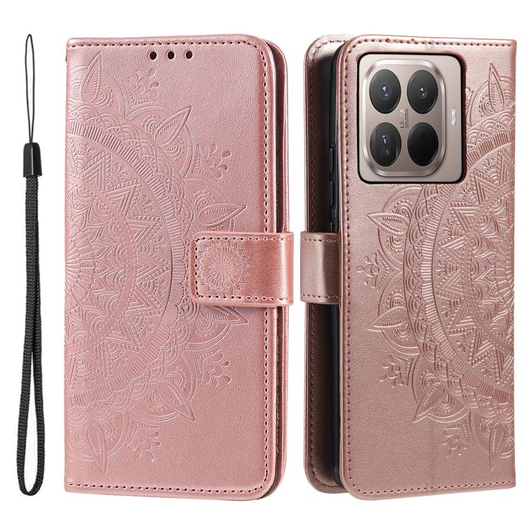 Totem Flower Embossed Leather Phone Case with Lanyard, For Xiaomi 15T Pro, For Xiaomi 15T, For Xiaomi 15 Pro