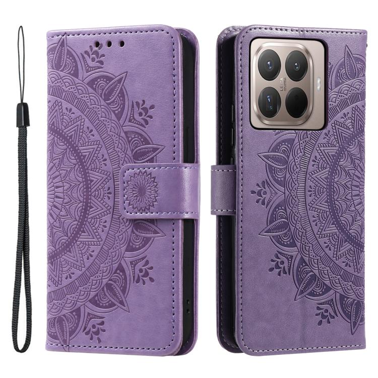 Totem Flower Embossed Leather Phone Case with Lanyard, For Xiaomi 15T Pro, For Xiaomi 15T, For Xiaomi 15 Pro