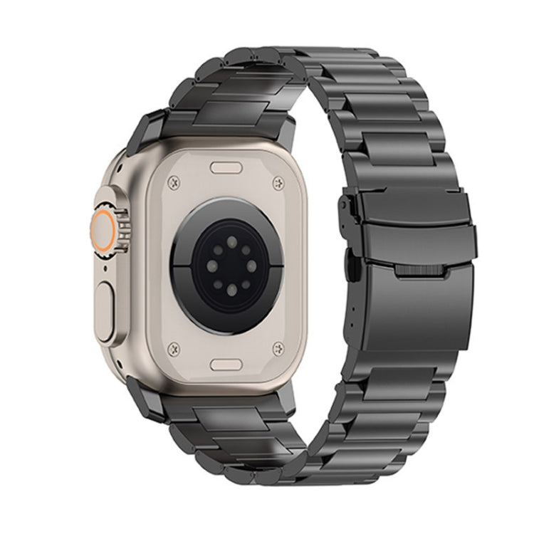 26mm Safety Buckle Titanium Alloy Watch Band, For Apple Watch SE 2023 44mm, For Apple Watch Ultra 2 49mm, For Apple Watch Series 9 45mm, For Apple Watch Ultra 49mm, For Apple Watch Series 8 45mm, For Apple Watch SE 2022 44mm, For Apple Watch Series 7 4...