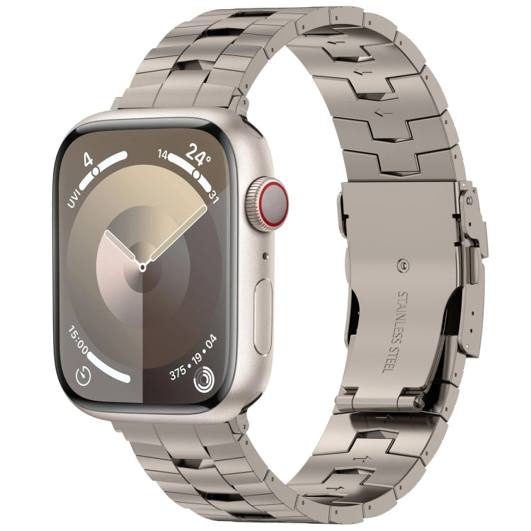 Rice Ears Safety Buckle Titanium Alloy Watch Band, For Apple Watch Series 5 44mm, For Apple Watch Series 4 44mm, For Apple Watch Series 3 42mm