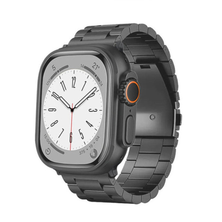 3-Bead Flat Buckle Titanium Alloy Watch Band, For Apple Watch SE 2022 40mm, For Apple Watch SE 2022 44mm, For Apple Watch Series 7 41mm, For Apple Watch Series 7 45mm, For Apple Watch SE 40mm, For Apple Watch SE 44mm, For Apple Watch Series 6 40mm�����...