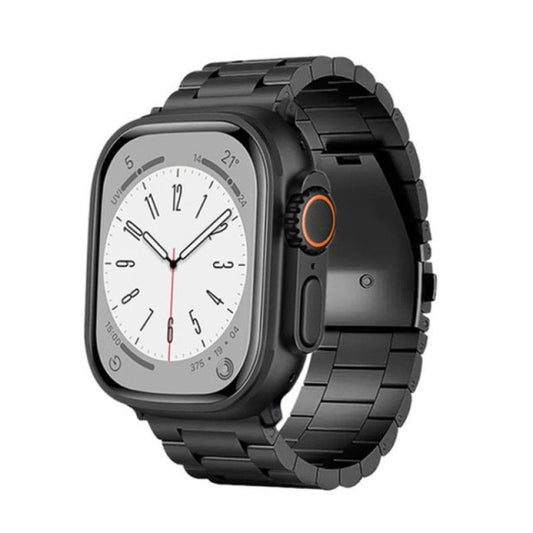 3-Bead Flat Buckle Titanium Alloy Watch Band, For Apple Watch SE 2022 40mm, For Apple Watch SE 2022 44mm, For Apple Watch Series 7 41mm, For Apple Watch Series 7 45mm, For Apple Watch SE 40mm, For Apple Watch SE 44mm, For Apple Watch Series 6 40mm�����...