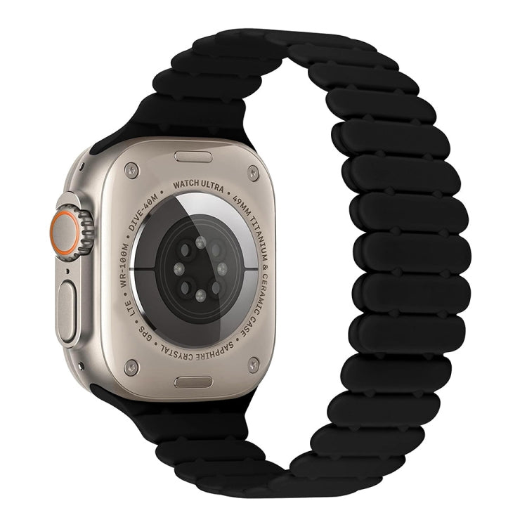 Bamboo Magnetic Silicone Watch Band, For Apple Watch Ultra 2 49mm, For Apple Watch Series 9 45mm