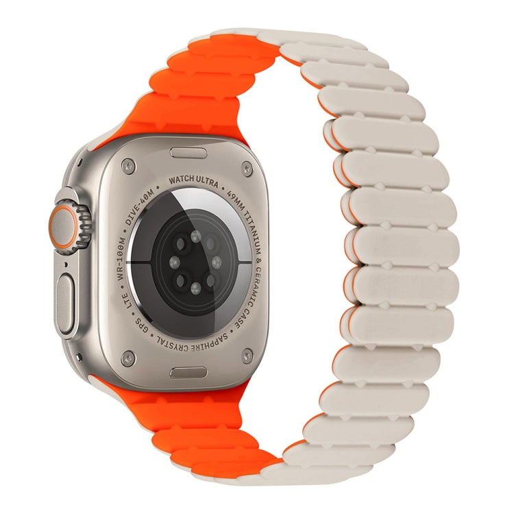 Bamboo Magnetic Silicone Watch Band, For Apple Watch Series 9 41mm, For Apple Watch Ultra 49mm