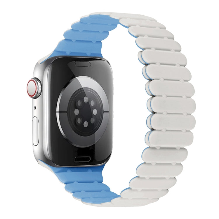 Bamboo Magnetic Silicone Watch Band, For Apple Watch Series 7 41mm, For Apple Watch Series 7 45mm, For Apple Watch SE 40mm