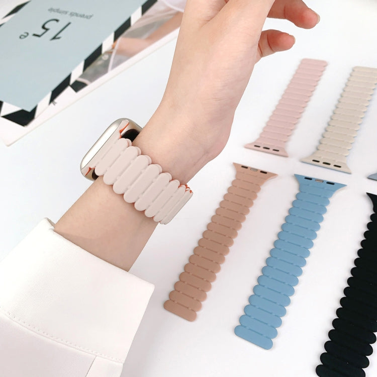 Bamboo Magnetic Silicone Watch Band, For Apple Watch Series 9 41mm, For Apple Watch Ultra 49mm