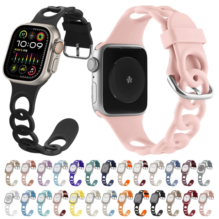 Donut Hollow Silicone Watch Band, For Apple Watch SE 2023 44mm