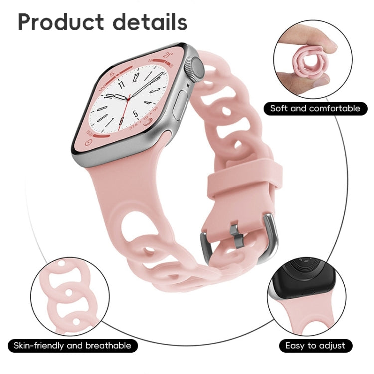 Donut Hollow Silicone Watch Band, For Apple Watch Series 7 45mm