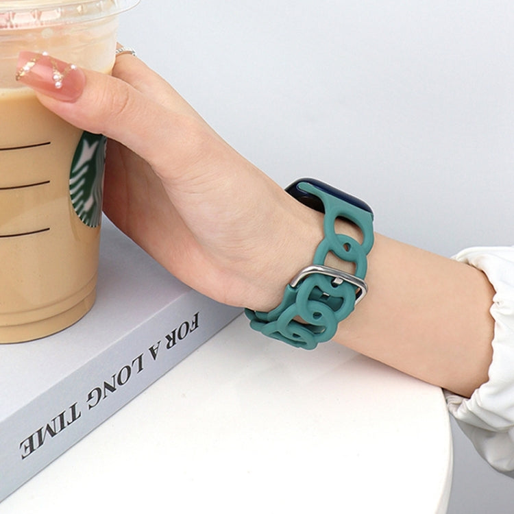 Donut Hollow Silicone Watch Band, For Apple Watch SE 40mm