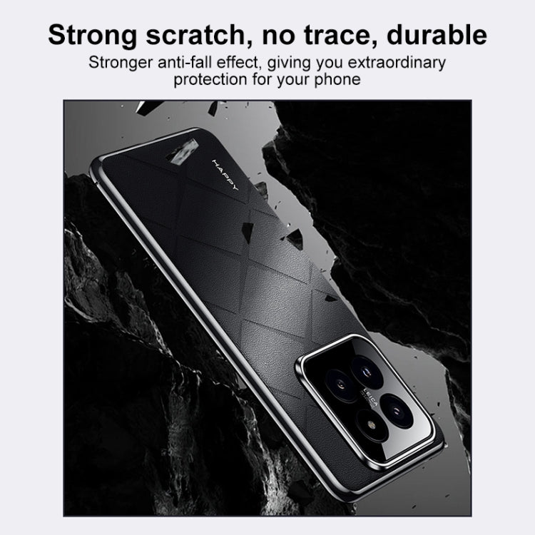 Plain Leather PC Phone Case, For Xiaomi 15 Pro, For Xiaomi 15, For Xiaomi 14 Ultra, For Xiaomi 14 Pro, For Xiaomi 14