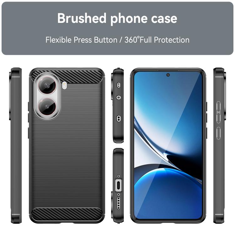 Carbon Fiber Brushed Texture TPU Phone Case, For Xiaomi Poco X7 Pro, For Xiaomi 15 Pro, For Xiaomi 15, For Xiaomi 14T Pro, For Xiaomi 14 Civi, For Xiaomi Civi 4 Pro