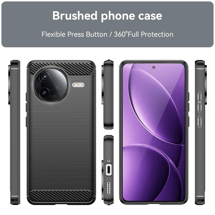 Carbon Fiber Brushed Texture TPU Phone Case, For Xiaomi Poco F7 Pro, For Xiaomi 15 Ultra, For Xiaomi Poco X7 Pro, For Xiaomi 15 Pro, For Xiaomi 15, For Xiaomi 14T Pro, For Xiaomi 14 Civi, For Xiaomi Civi 4 Pro