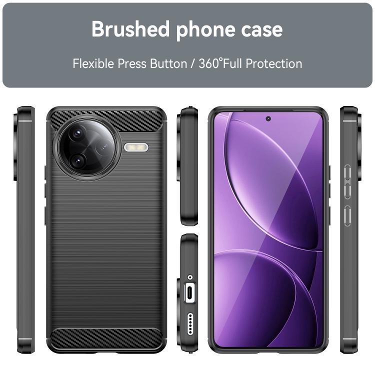 Carbon Fiber Brushed Texture TPU Phone Case