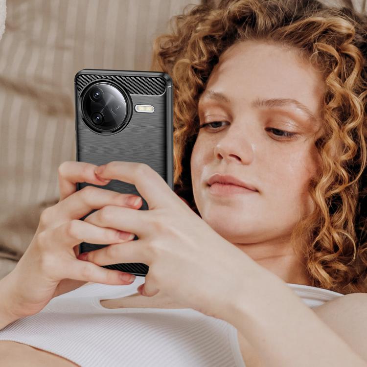 Carbon Fiber Brushed Texture TPU Phone Case