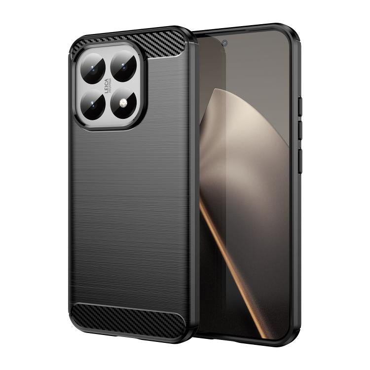 Carbon Fiber Brushed Texture TPU Phone Case, For Xiaomi 17 Pro Max, For Xiaomi 17 Pro, For Xiaomi 17, For Xiaomi Poco M7 4G 169mm, For Xiaomi Poco M7 Plus 5G, For Xiaomi 15T Pro 5G, For Xiaomi 15T 5G, For Xiaomi Poco F7 Ultra