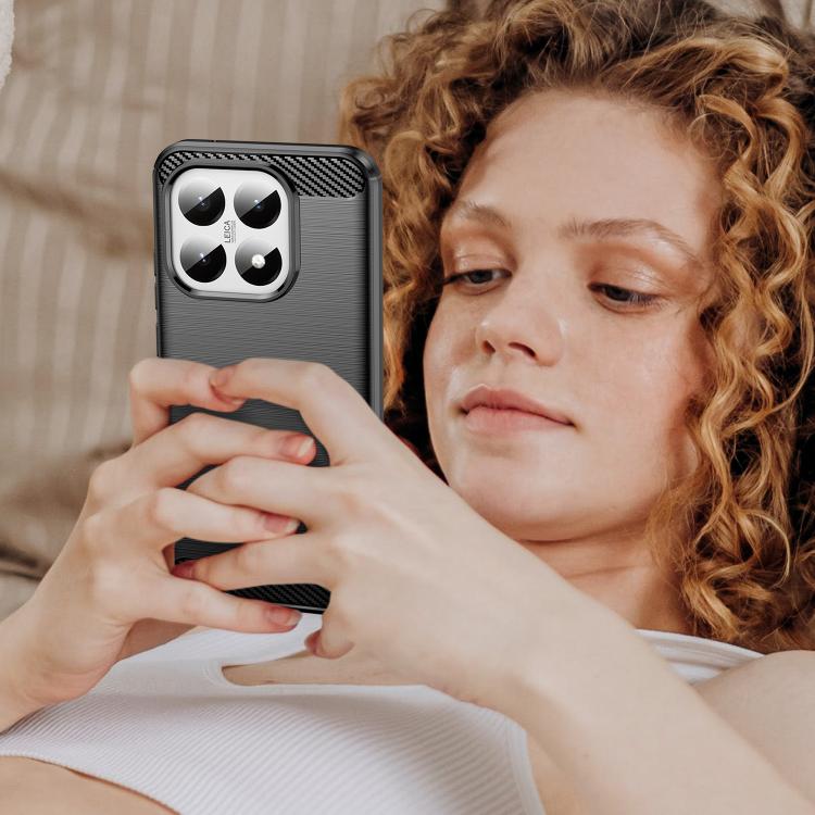 Carbon Fiber Brushed Texture TPU Phone Case, For Xiaomi 15T 5G, For Xiaomi Poco F7 Ultra, For Xiaomi Poco F7 Pro, For Xiaomi 15 Ultra, For Xiaomi Poco X7 Pro, For Xiaomi 15 Pro, For Xiaomi 15, For Xiaomi 14T Pro