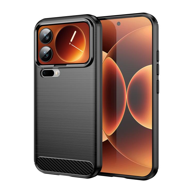 Carbon Fiber Brushed Texture TPU Phone Case, For Xiaomi 17 Pro Max, For Xiaomi 17 Pro, For Xiaomi 17, For Xiaomi Poco M7 4G 169mm, For Xiaomi Poco M7 Plus 5G, For Xiaomi 15T Pro 5G, For Xiaomi 15T 5G, For Xiaomi Poco F7 Ultra