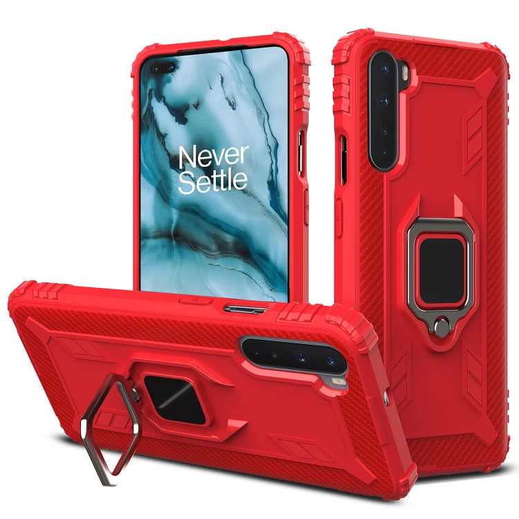 Carbon Fiber Protective Case with 360 Degree Rotating Ring Holder, For OPPO Realme C11, For OnePlus Nord