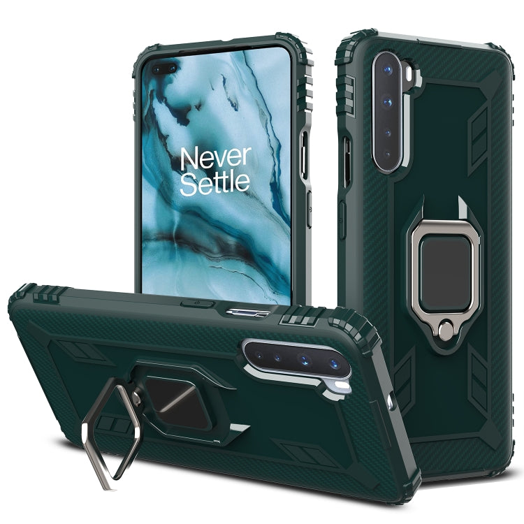 Carbon Fiber Protective Case with 360 Degree Rotating Ring Holder, For OPPO Realme C11, For OnePlus Nord