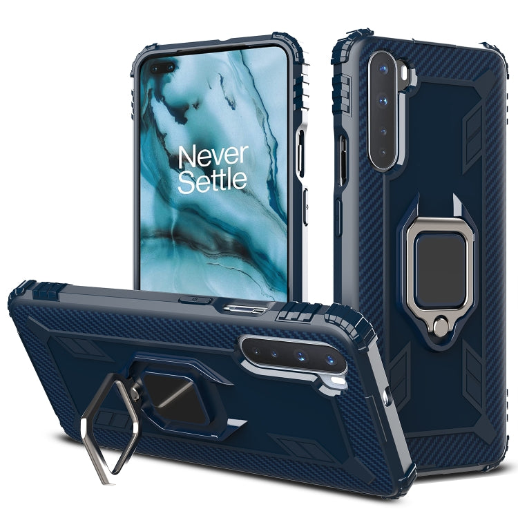 Carbon Fiber Protective Case with 360 Degree Rotating Ring Holder, For OPPO Realme C11, For OnePlus Nord