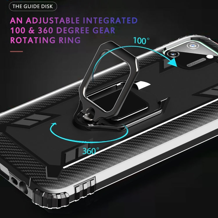 Carbon Fiber Protective Case with 360 Degree Rotating Ring Holder, For OPPO Realme C11, For OnePlus Nord