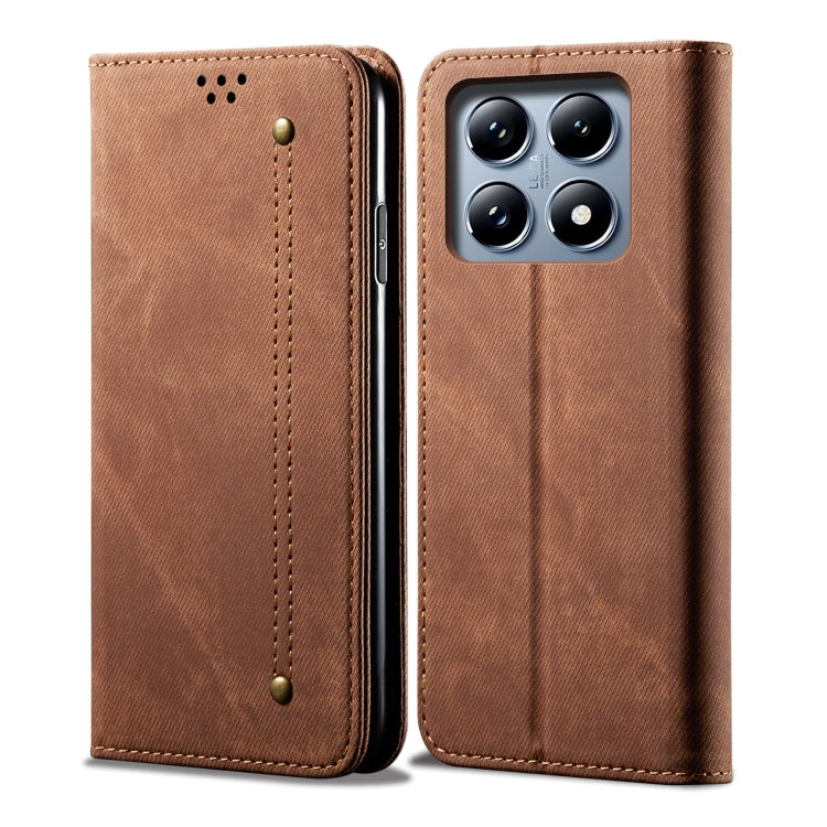 Denim Texture Casual Style Horizontal Flip Leather Case