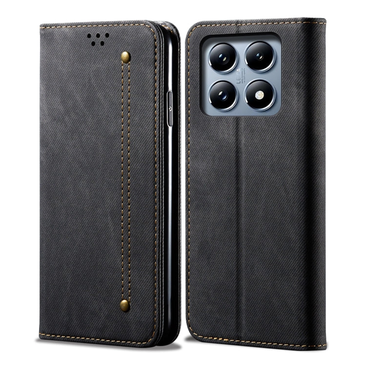 Denim Texture Casual Style Horizontal Flip Leather Case