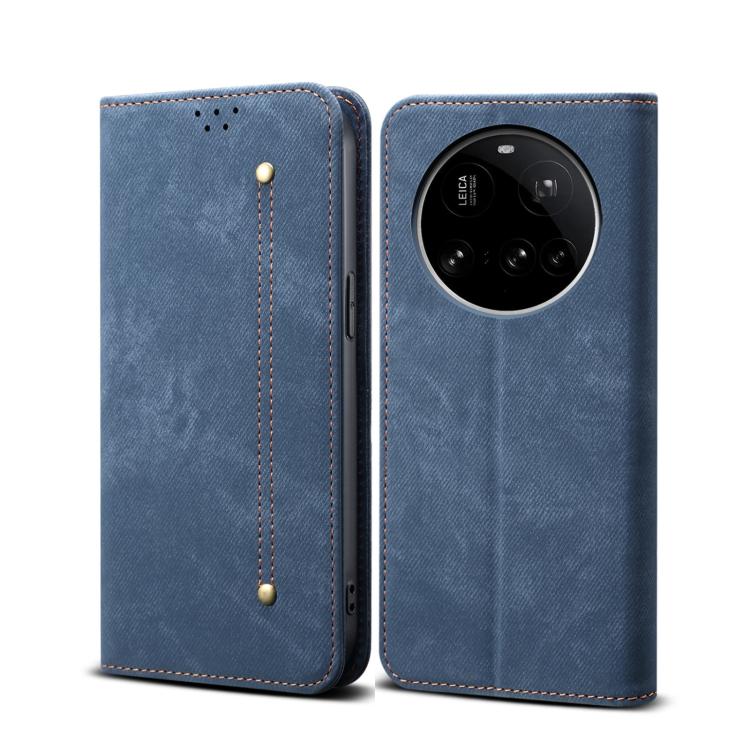 Denim Texture Casual Style Horizontal Flip Leather Case