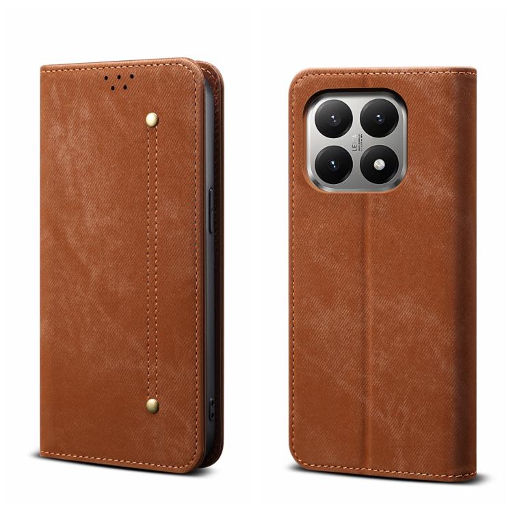 Denim Texture Casual Style Horizontal Flip Leather Case