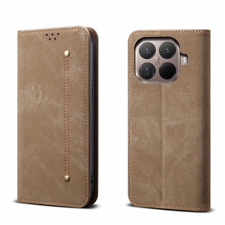 Denim Texture Casual Style Horizontal Flip Leather Case