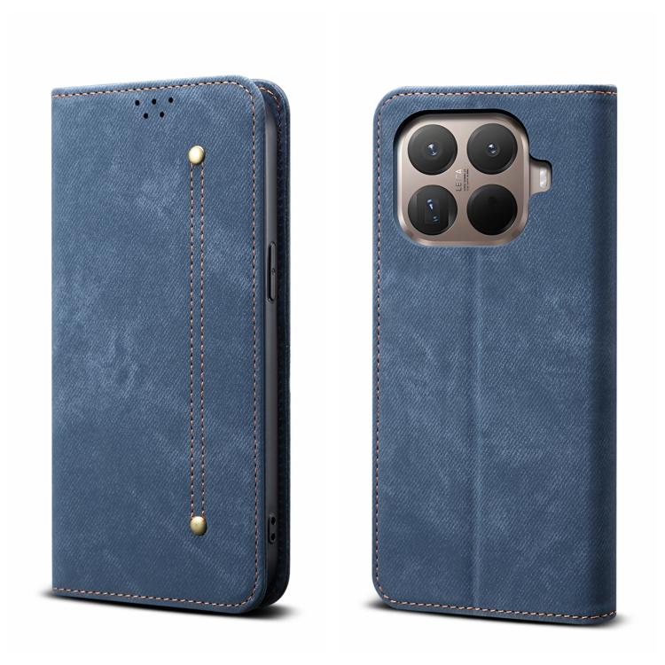 Denim Texture Casual Style Horizontal Flip Leather Case