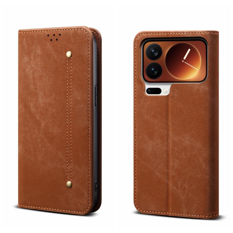 Denim Texture Casual Style Horizontal Flip Leather Case