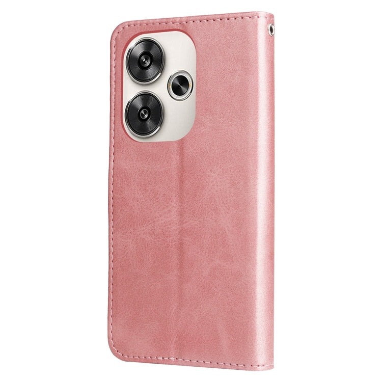 Fashion Calf Texture Zipper Leather Phone Case, For Xiaomi Poco F6