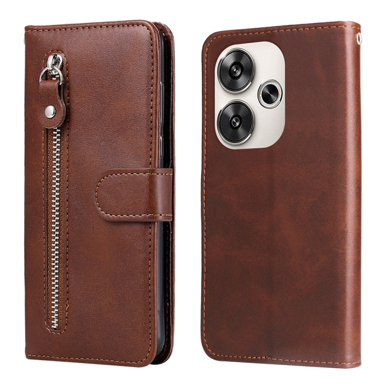 Fashion Calf Texture Zipper Leather Phone Case, For Xiaomi 14T, For Xiaomi Poco F6