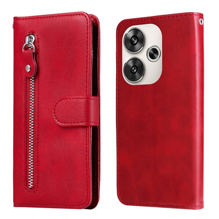 Fashion Calf Texture Zipper Leather Phone Case, For Xiaomi 14T, For Xiaomi Poco F6