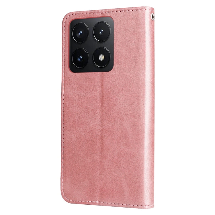 Fashion Calf Texture Zipper Leather Phone Case, For Xiaomi 14T, For Xiaomi Poco F6