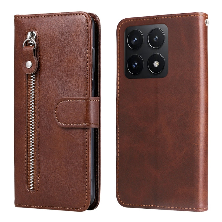 Fashion Calf Texture Zipper Leather Phone Case, For Xiaomi 15, For Xiaomi 14T Pro, For Xiaomi 14T, For Xiaomi Poco F6