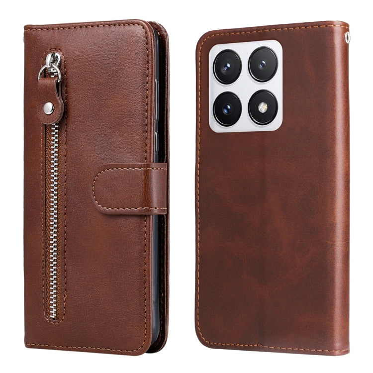 Fashion Calf Texture Zipper Leather Phone Case, For Xiaomi 15, For Xiaomi 14T Pro, For Xiaomi 14T, For Xiaomi Poco F6