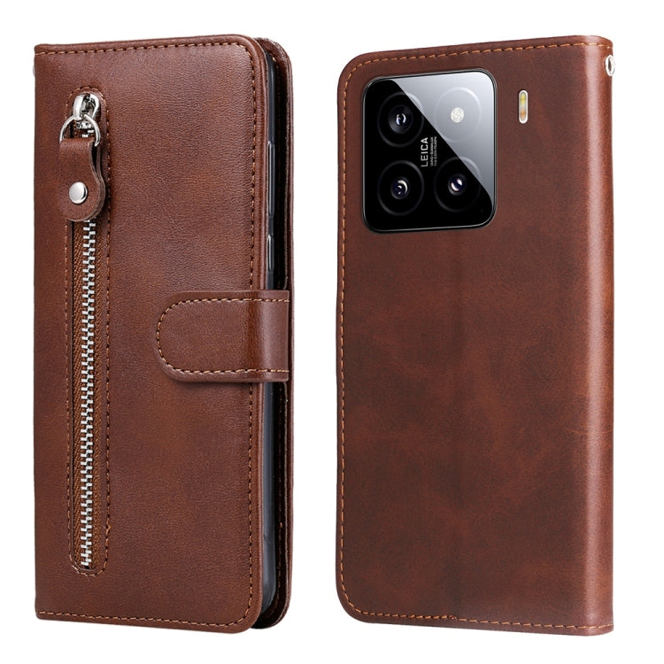 Fashion Calf Texture Zipper Leather Phone Case, For Xiaomi 15, For Xiaomi 14T Pro, For Xiaomi 14T, For Xiaomi Poco F6