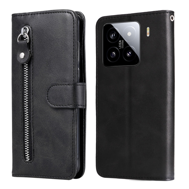 Fashion Calf Texture Zipper Leather Phone Case, For Xiaomi 15, For Xiaomi 14T Pro, For Xiaomi 14T, For Xiaomi Poco F6