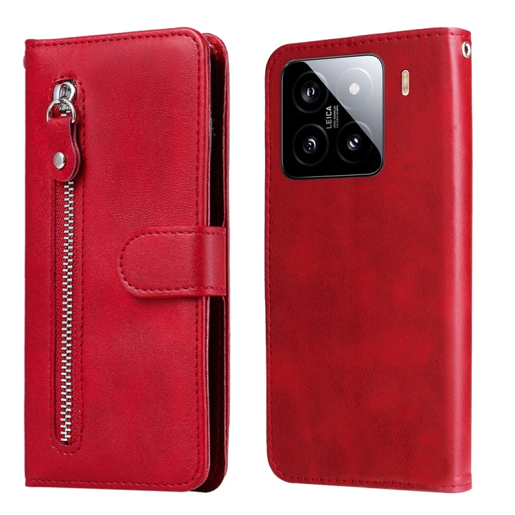 Fashion Calf Texture Zipper Leather Phone Case, For Xiaomi 15, For Xiaomi 14T Pro, For Xiaomi 14T, For Xiaomi Poco F6