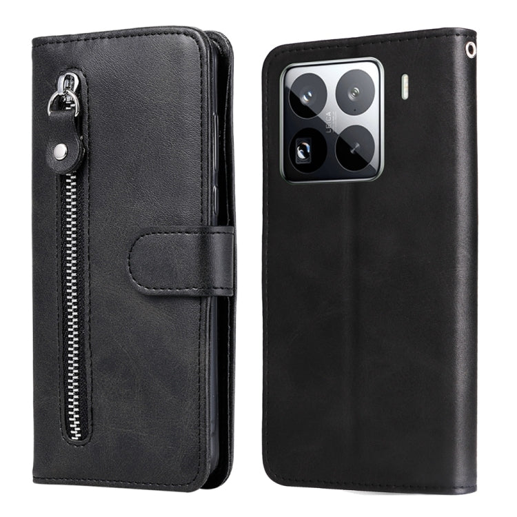 Fashion Calf Texture Zipper Leather Phone Case